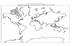 Continents And Oceans Worksheets World Continents And Oceans Label