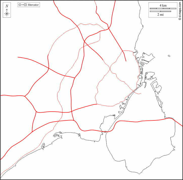 Copenhagen Free Map Free Blank Map Free Outline Map Free Base Map 