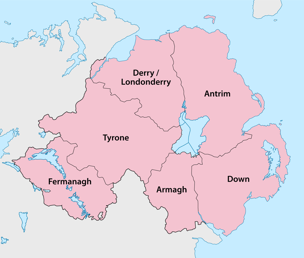 Counties Of Northern Ireland Wikipedia