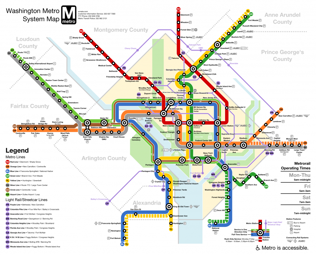 Dc Metro Map Dc Transit Guide Washington Dc Subway Map Printable 