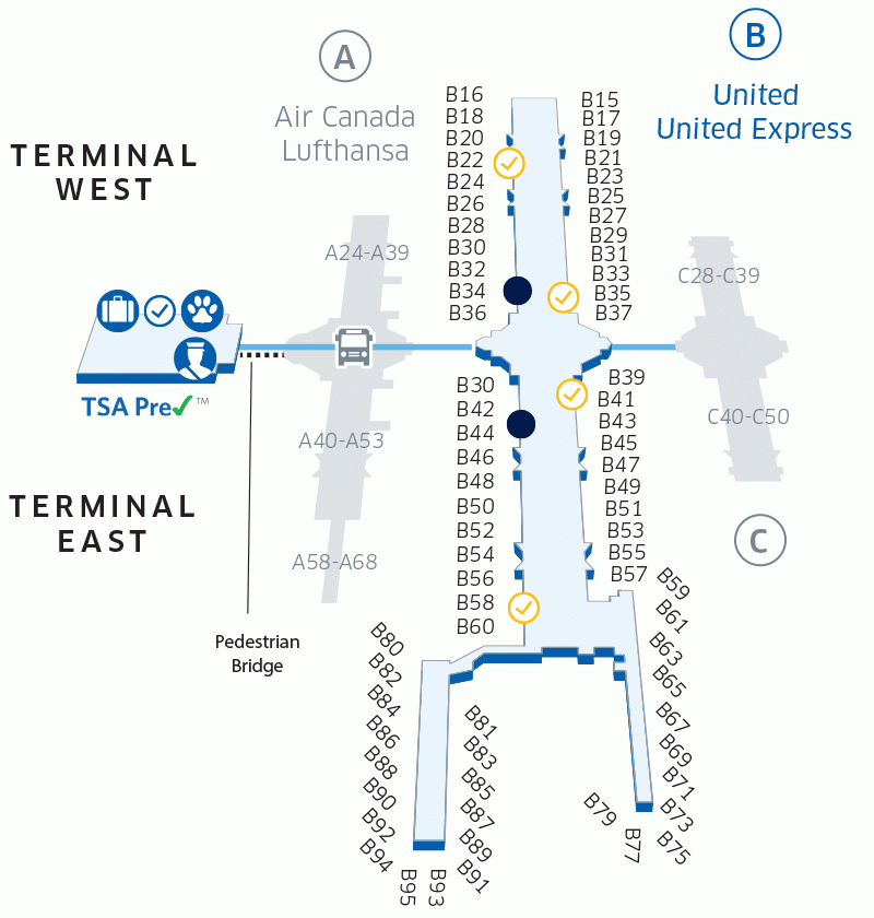 Denver International DEN Airport Map Airport Map Denver 