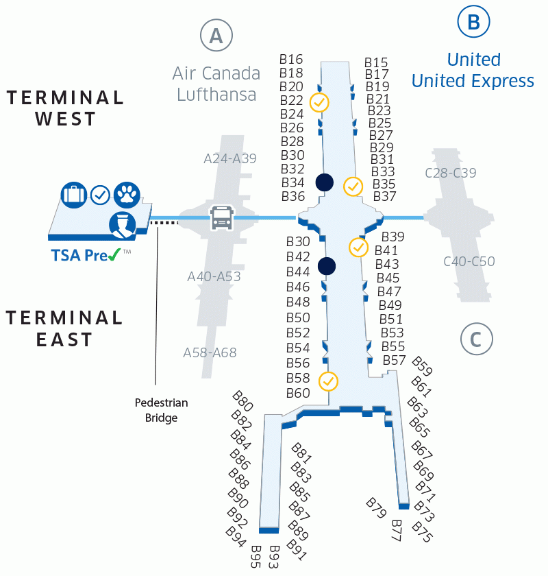 Denver International DEN Airport Map Airport Map Denver | Adams ...