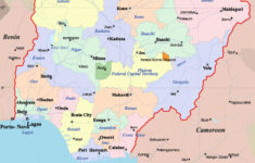 Detailed Administrative Map Of Nigeria Nigeria Detailed Administrative