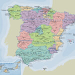 Detailed Administrative Map Of Spain With Major Cities Vidiani