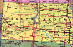 Detailed Map Of South Dakota State With Highways Vidiani Maps