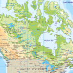 Detailed Physical Map Of Canada Canada Detailed Physical Map Vidiani