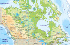 Detailed Physical Map Of Canada Canada Detailed Physical Map Vidiani