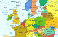 Detailed Political Map Of Europe With Capitals Europe Detailed