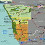 Detailed Political Map Of Namibia With All Cities And Highways