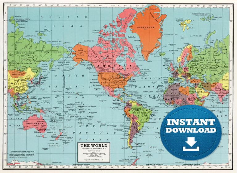 Large Printable Map | Adams Printable Map