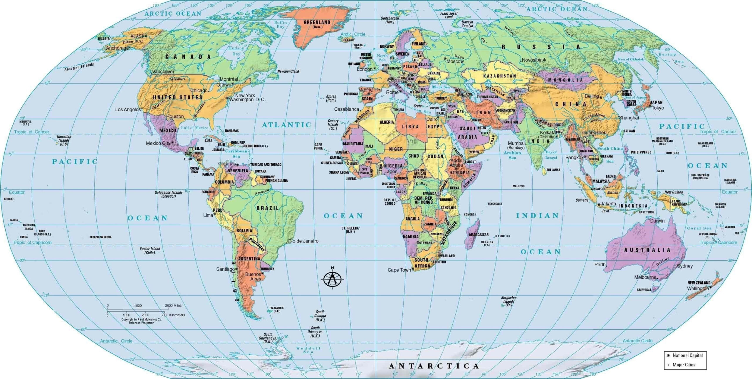 Download World Map Political Country And Capitals Free Download High 