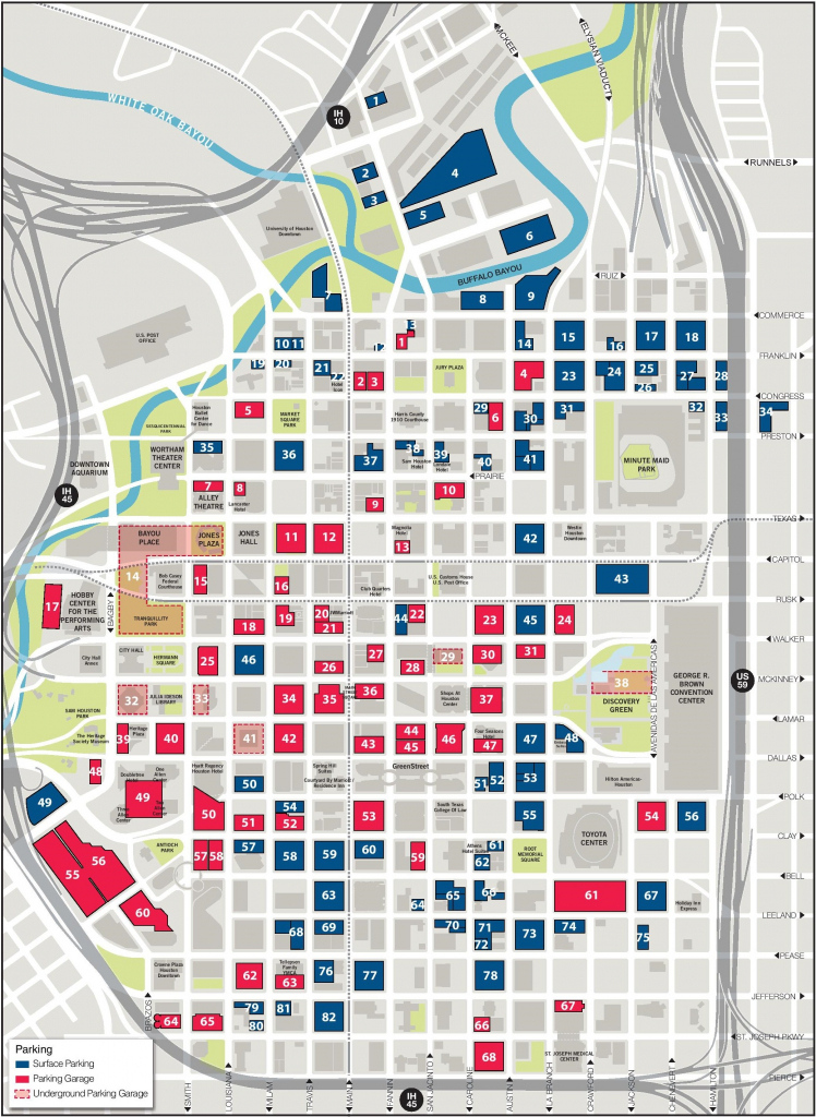 Downtown Houston Map Printable Printable Maps