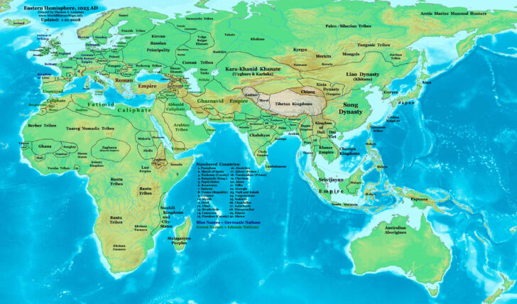 Map Of Eastern Hemisphere Countries