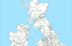 Editable Map Of Britain And Ireland With Cities And Roads Maproom