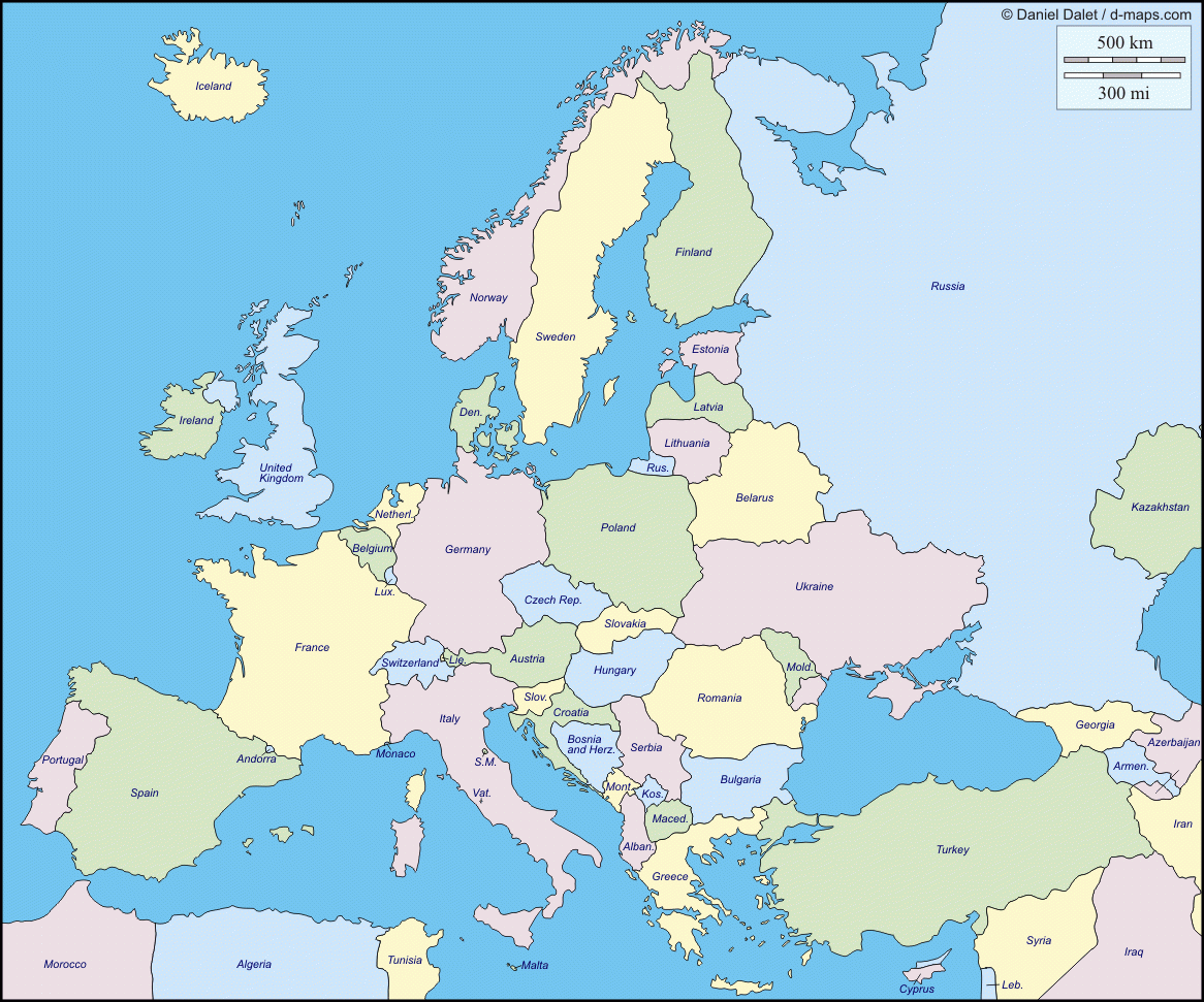 Europe Free Map Free Blank Map Free Outline Map Free Base Map 