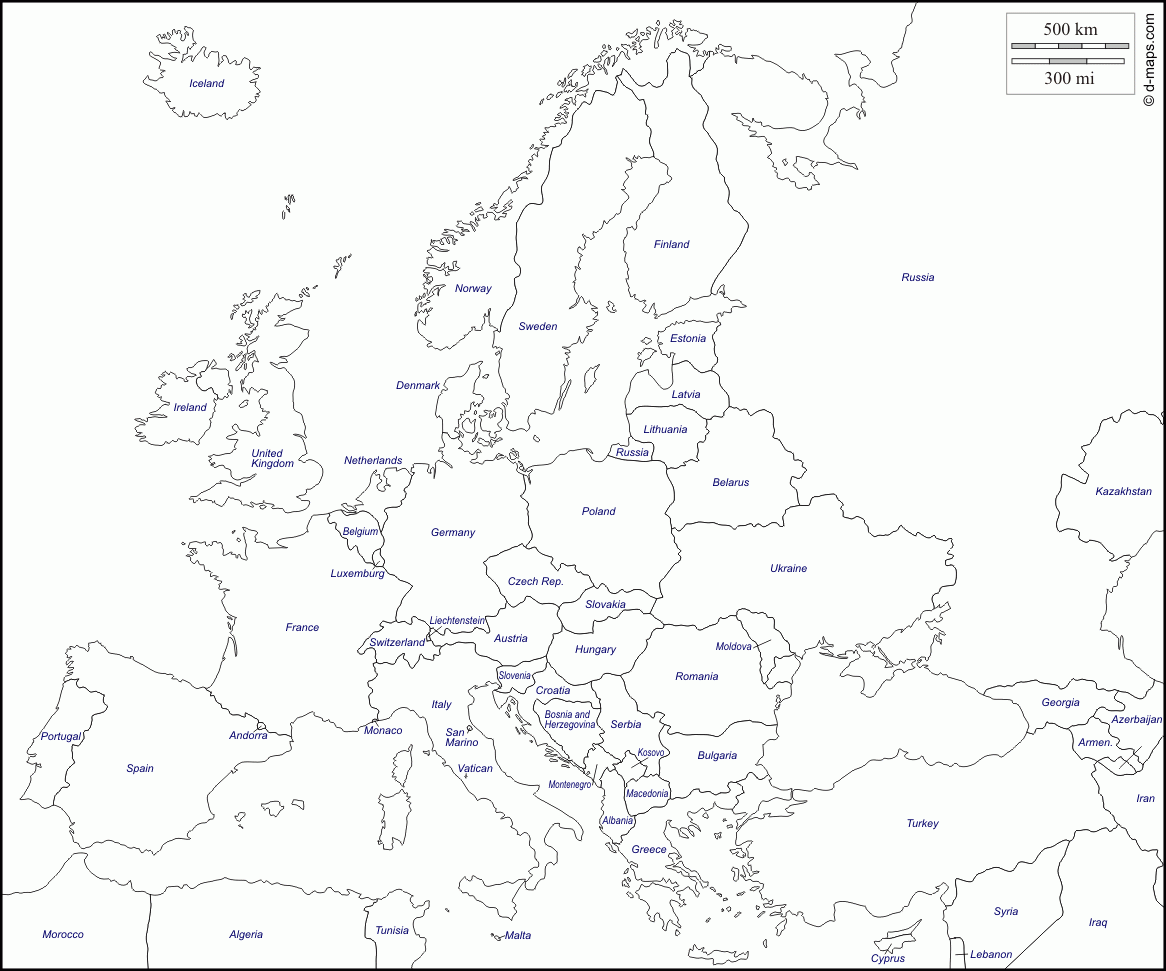 Europe Free Map Free Blank Map Free Outline Map Free Base Map 