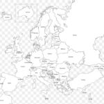 Europe World Map Black And White Blank Map PNG 1200x1064px Europe