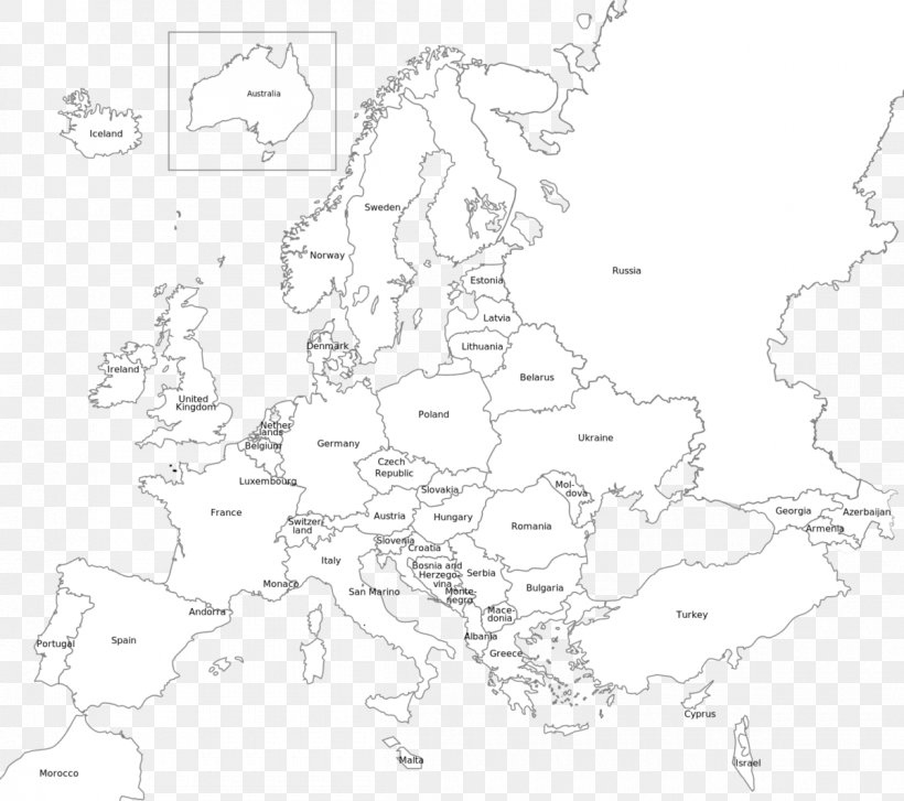 Europe World Map Black And White Blank Map PNG 1200x1064px Europe 