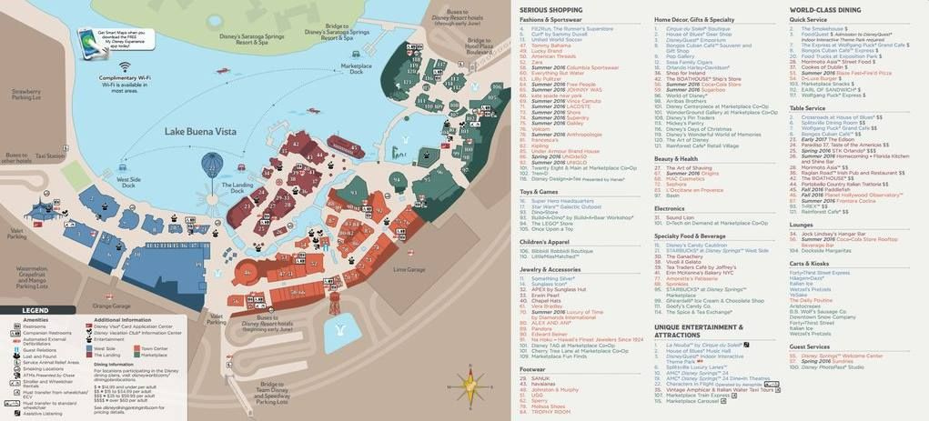 First Look At The All New Disney Springs Park Map Photos Chip And 