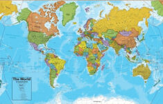 Followned Blank World Map A3