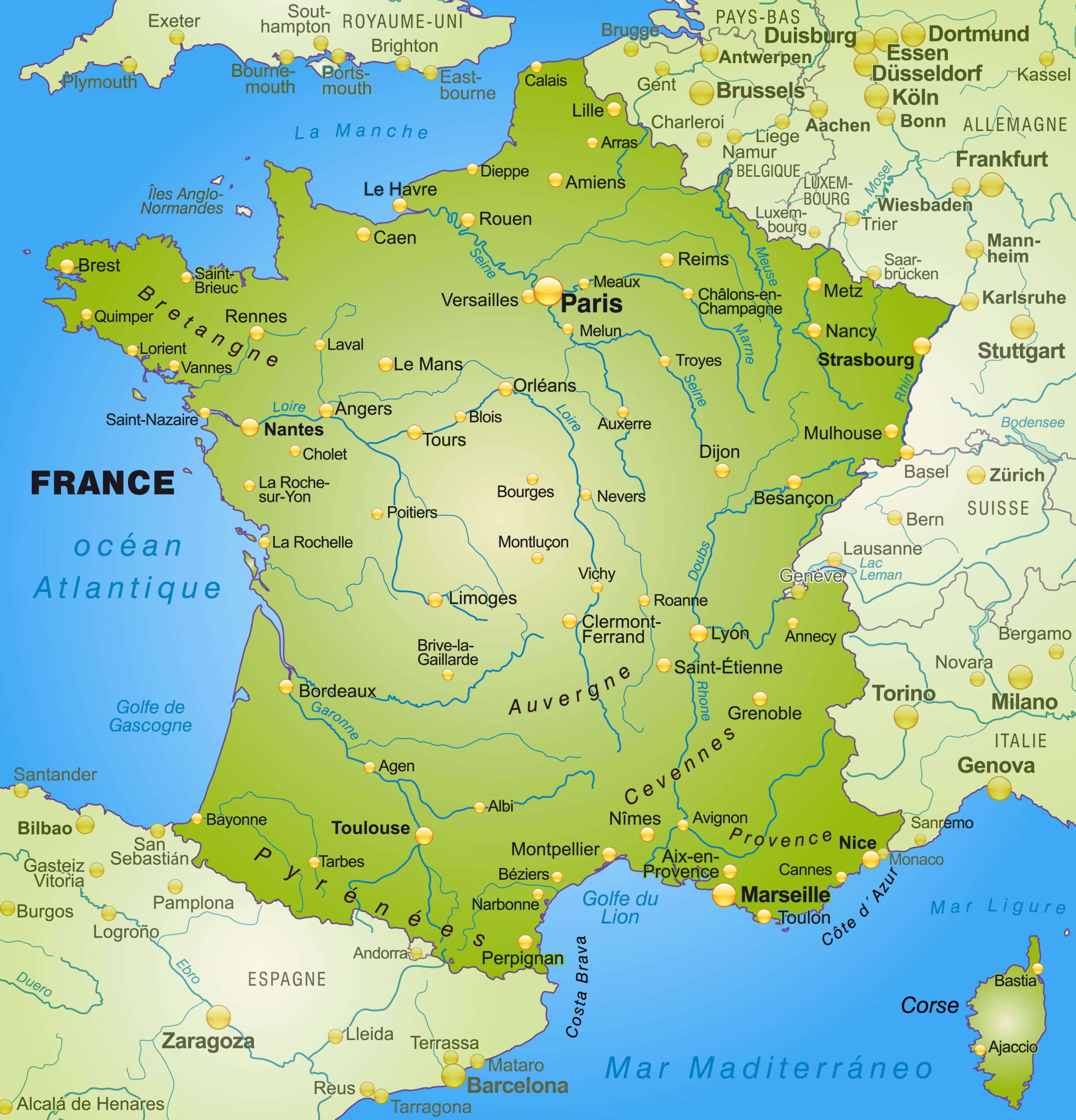 France Map Guide Of The World