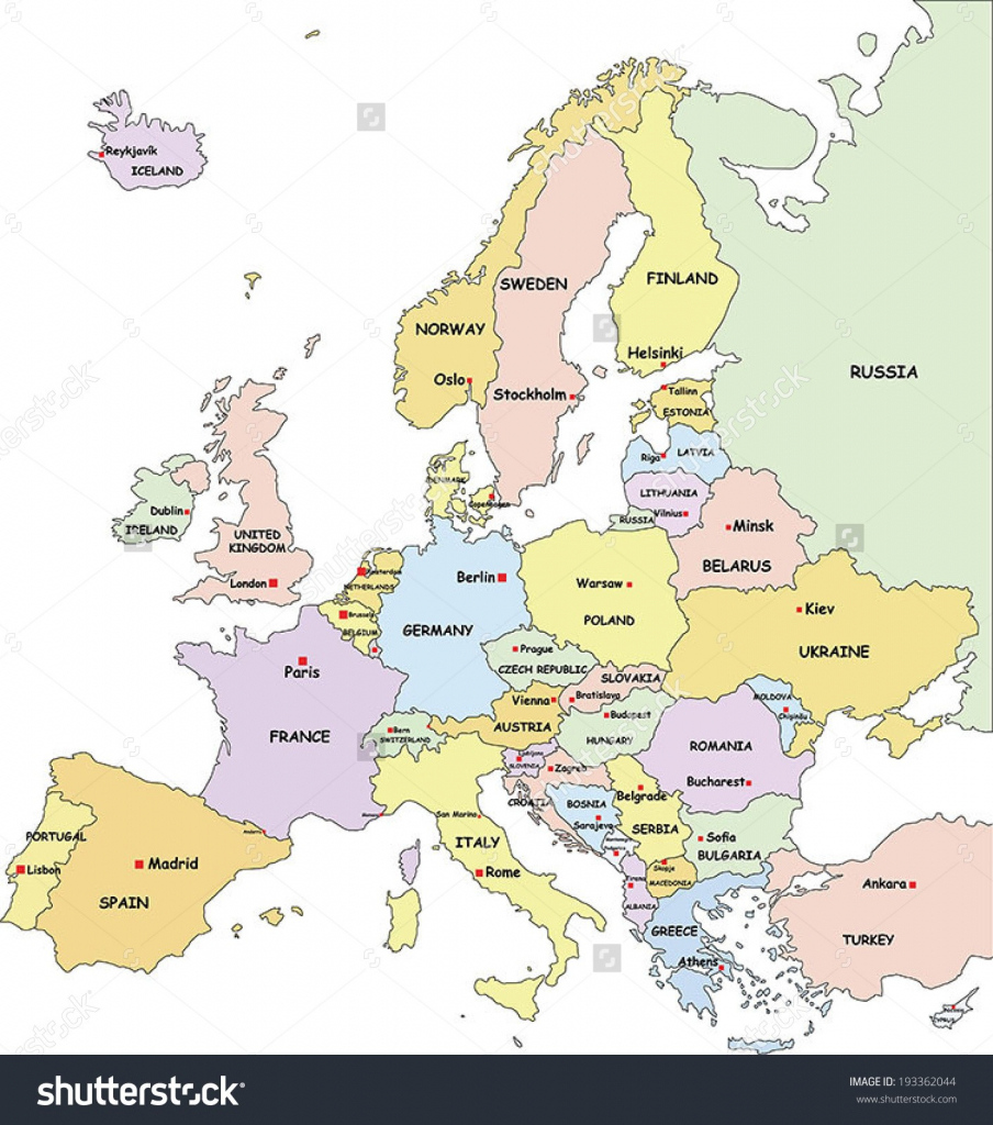 Free Printable Map Of Europe With Countries And Capitals Printable Maps