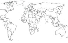 Free Sample Blank Map Of The World With Countries World Map With
