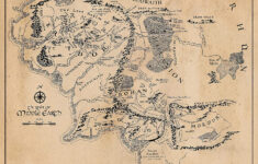 Full Map Of Middle Earth Poster