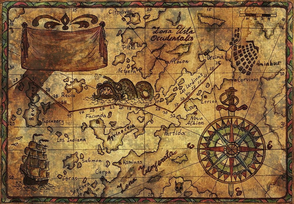 FXTG 2016 EXPLORE Pirate Maps Map Old Maps