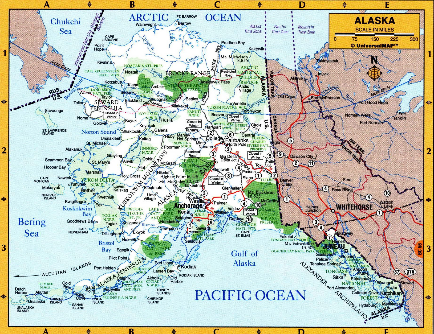 Geographic Map Of Alaska State Map Geography Map Alaska