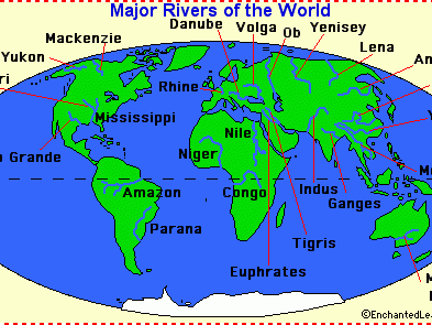 Geography Locating Rivers Of The World Activity Sheet Teaching 