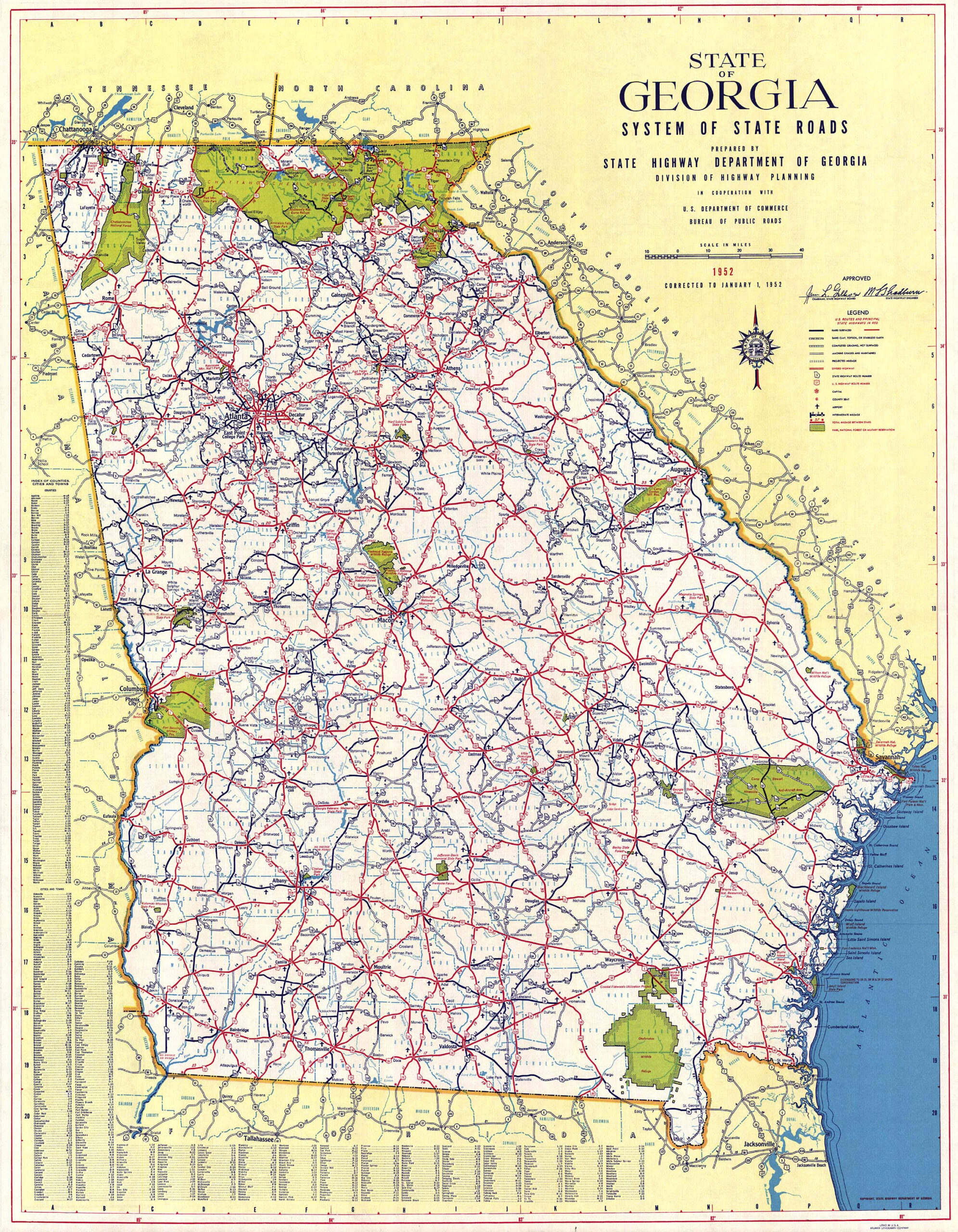 Georgia Road Map Georgia Mappery