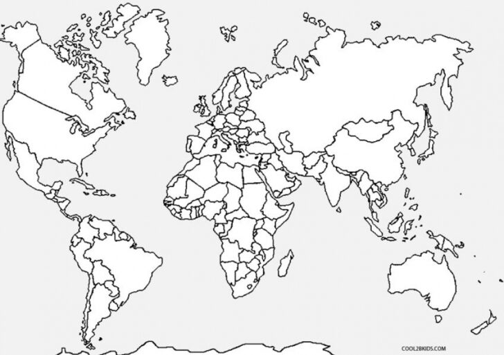 Color World Map Printable