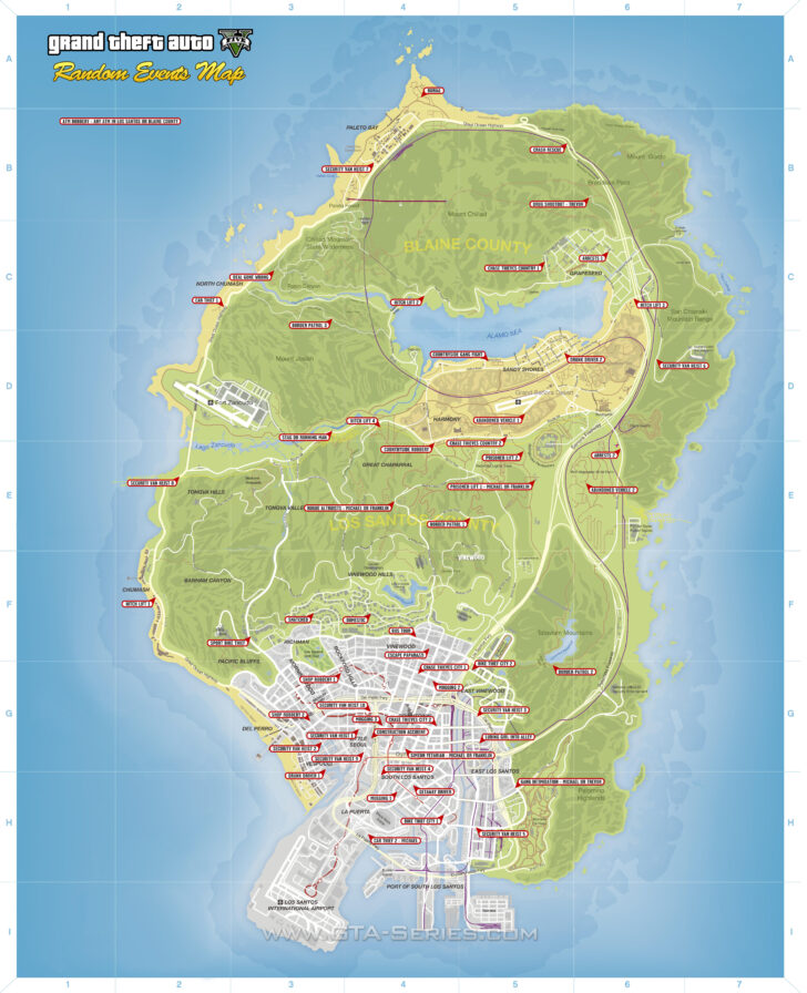 GTA Series GTA 5 Mappe Tematiche | Adams Printable Map