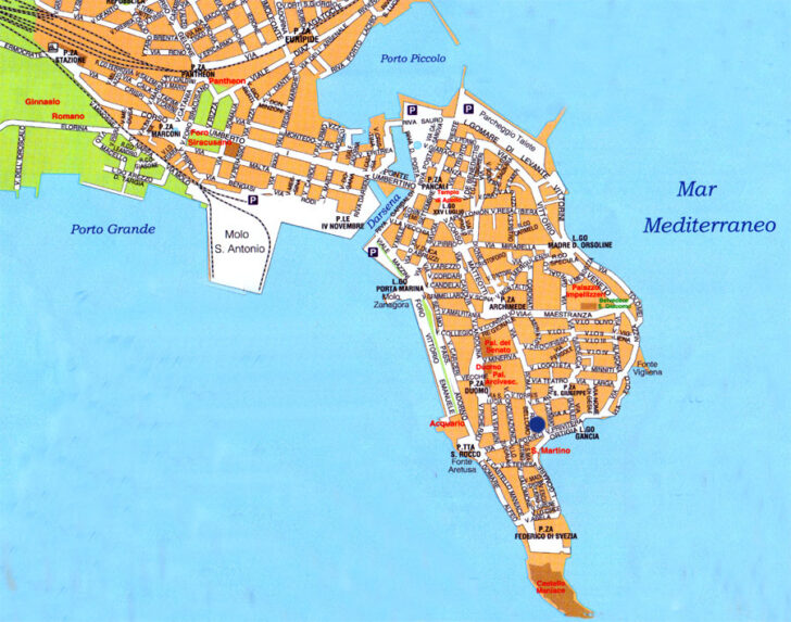 Map Of Ortigia