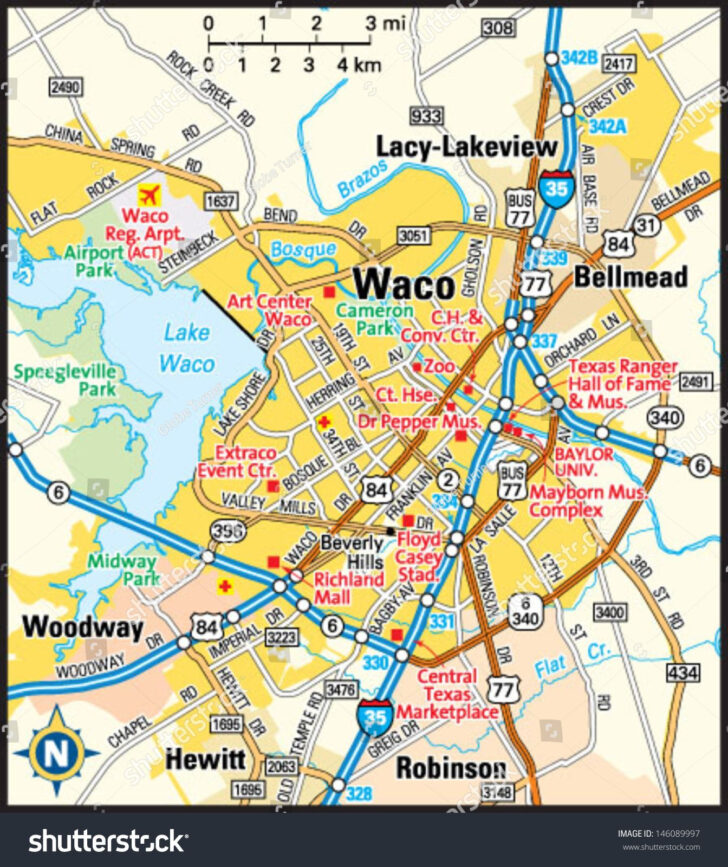 Printable Map Of Waco Texas