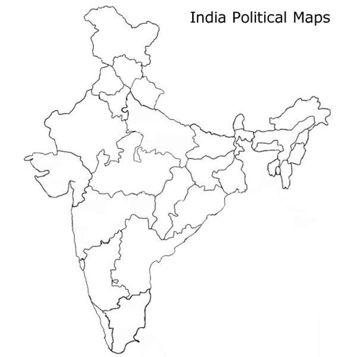 India Blank Political Map India Map Blank Political Southern Asia 