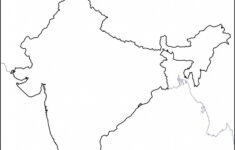 India Outline Map A4 Size Printable Printable Maps