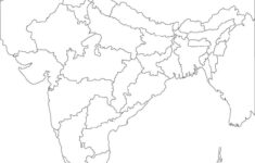 India Physical Map Blank Outline Blank Outline Physical Map Of India