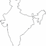 India Political Map In A4 Size Inside Map Of India Outline Printable