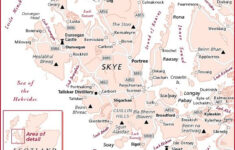 Isle Of Skye Map With Points Of Interest Isle Of Skye Map Isle Of