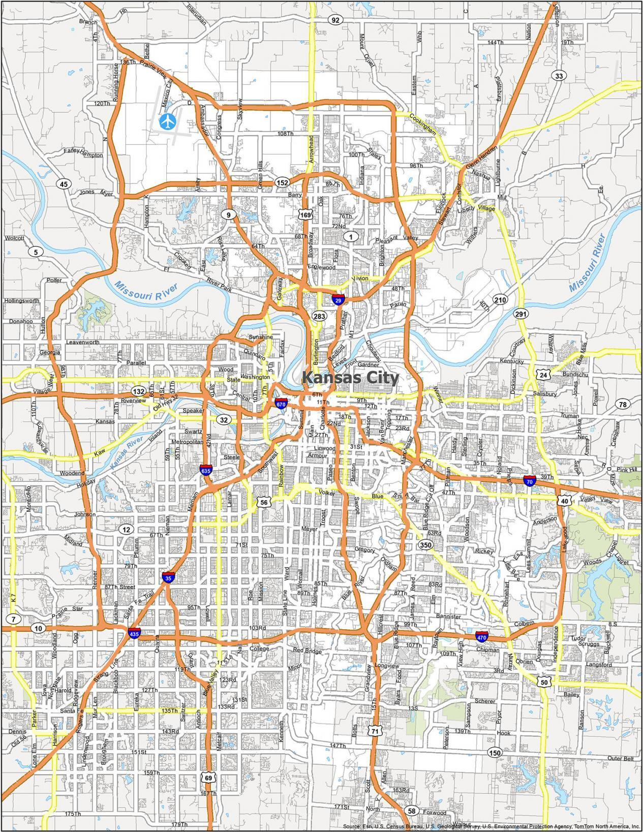Kansas City Map Missouri GIS Geography
