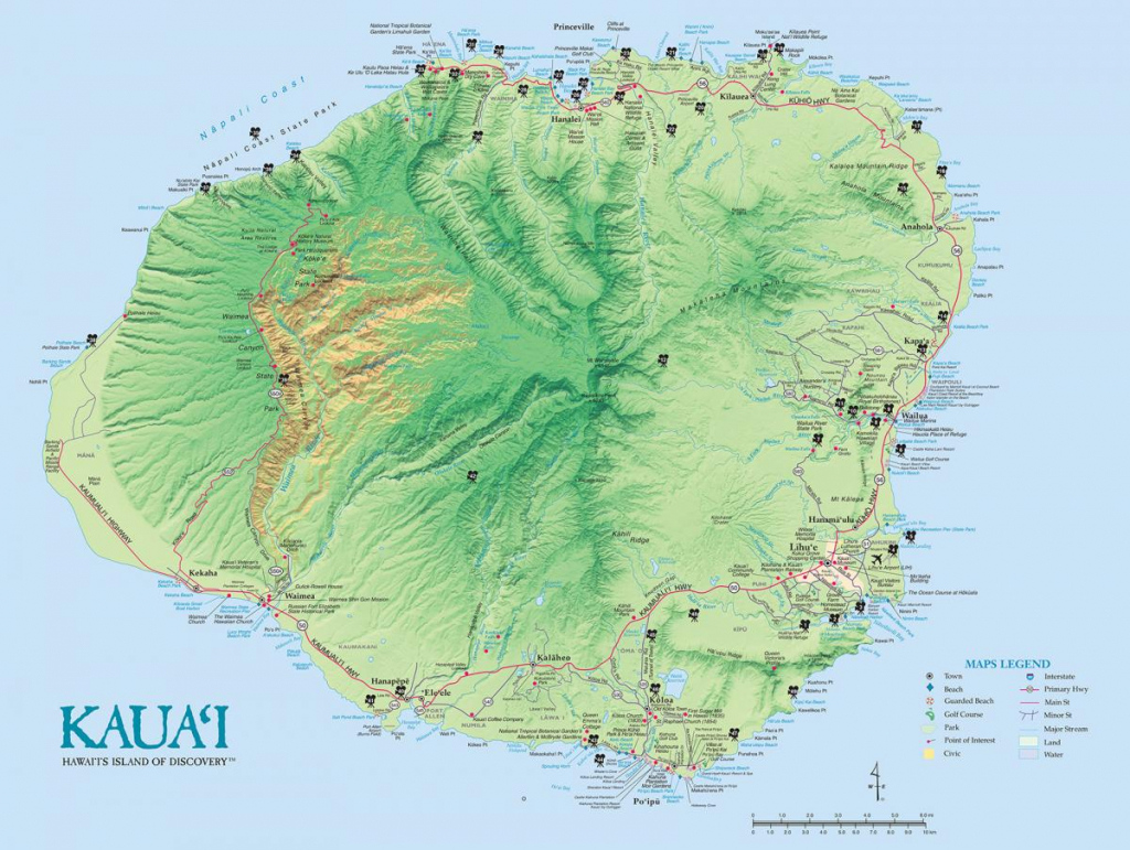 Kauai Island Maps Geography Go Hawaii Pertaining To Printable Map 