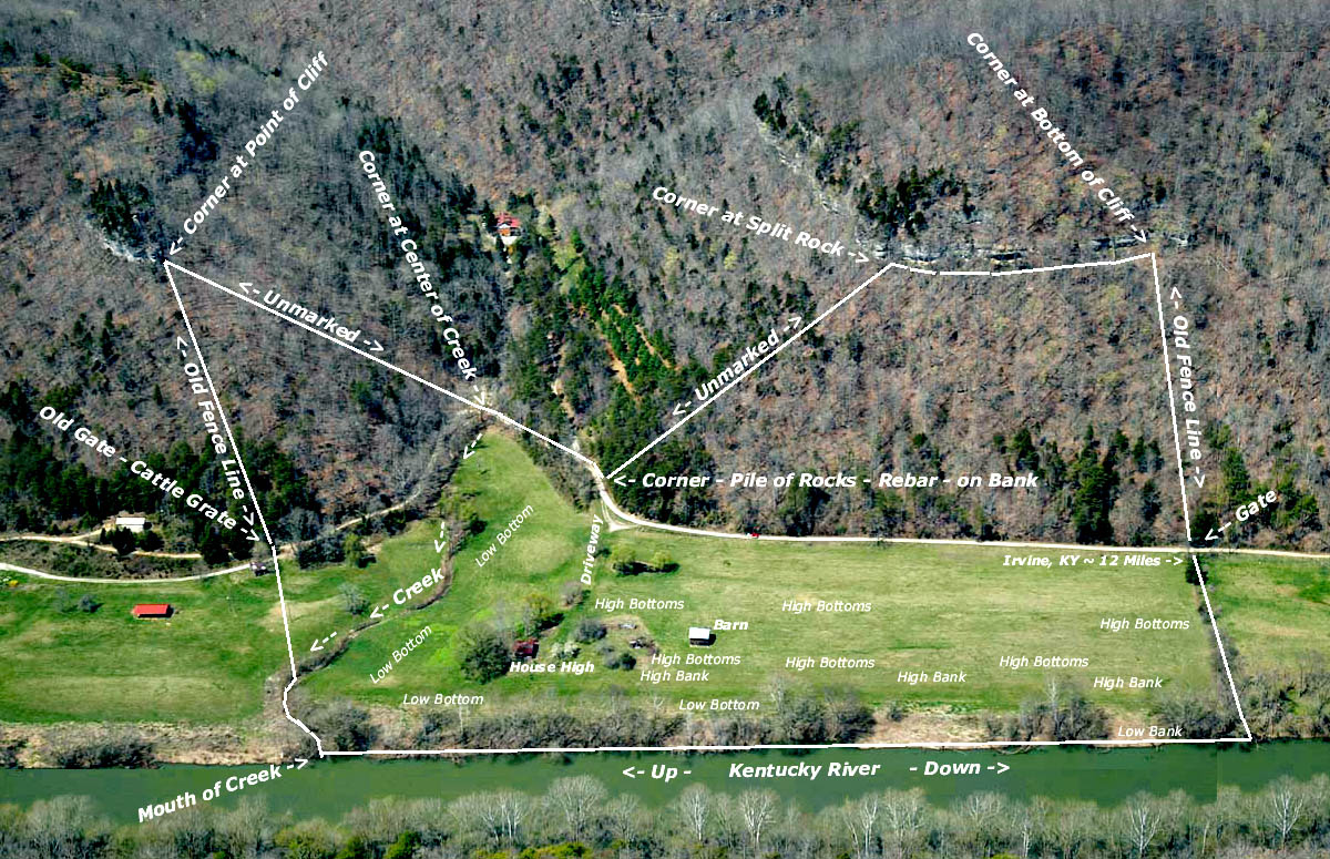 Kentucky Farm Land For Sale Property Lines Kentucky River Riverfront 
