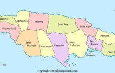 Labeled Map Of Jamaica With Cities World Map Blank And Printable
