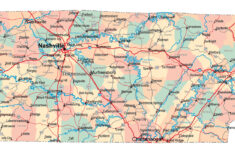 Large Administrative Map Of Tennessee State With Roads Highways And