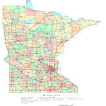 Large Detailed Administrative Map Of Minnesota State With Roads
