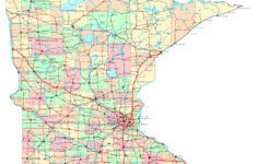 Large Detailed Administrative Map Of Minnesota State With Roads
