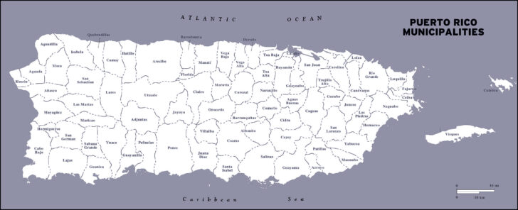 Printable Map Of Puerto Rico With Towns