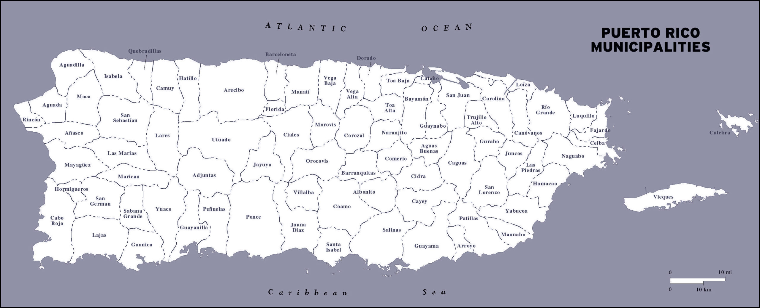 Large Detailed Administrative Map Of Puerto Rico Puerto Rico Large 